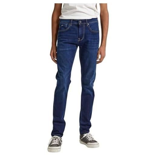 Pepe Jeans finsbury, jeans uomo, blu (denim-cs3), 34w / 32l