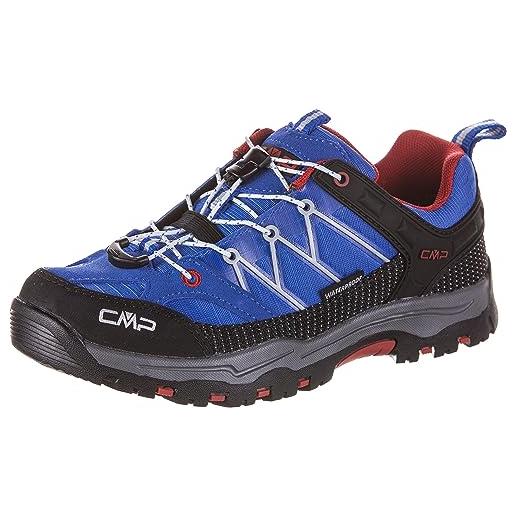 CMP kids rigel low trekking shoes wp, scarpe da trekking unisex - bambini e ragazzi, malva-stone, 35 eu