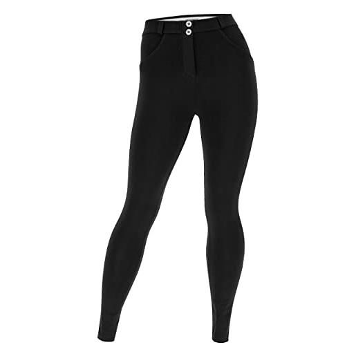 FREDDY - pantaloni push up wr. Up® curvy gamba superskinny in cotone, nero, medium