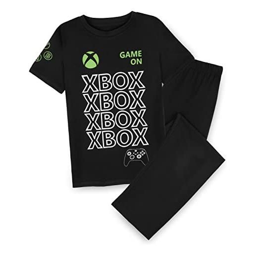 Xbox pigiama a maniche corte per ragazzi regalo per gamer (nero, 13-14 anni)