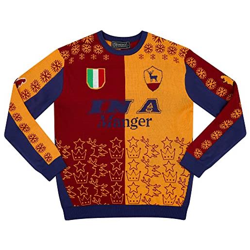 Generic magliette calcio classiche natale roma totti arancione maglia maglione, arancione, xl