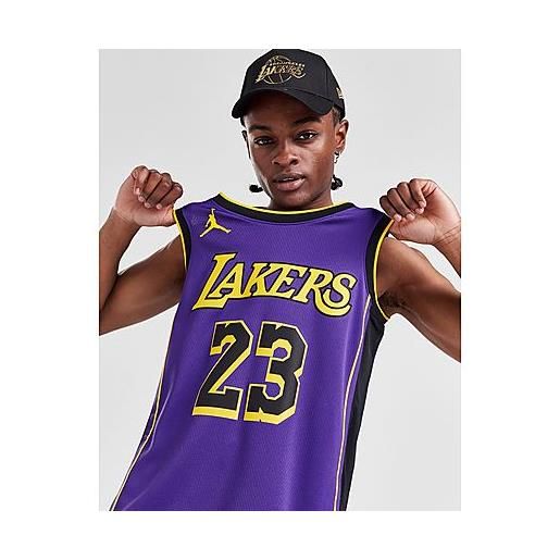 Jordan nba la lakers james #23 swingman jersey, purple