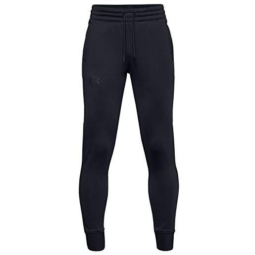 Under Armour jogger armour fleece pantaloni tuta, bambino, black / / black (001), yxs