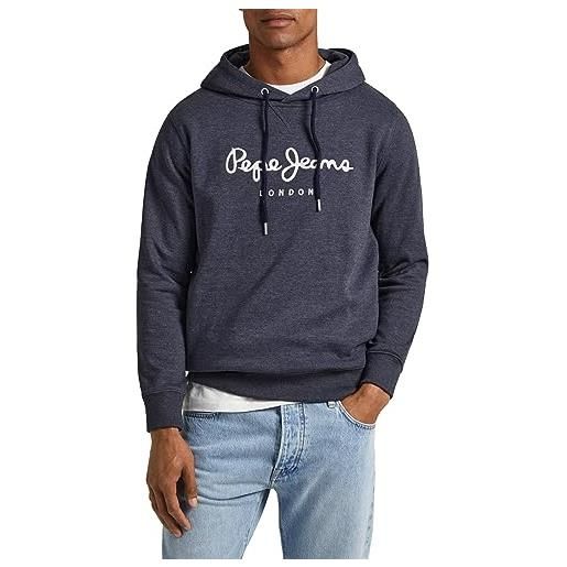 Pepe Jeans nouvel hoodie, felpa con cappuccio uomo, verde (regent green), l