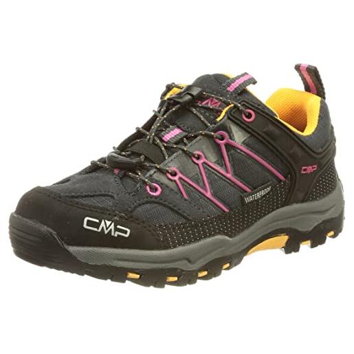 CMP kids rigel low trekking shoes kids wp, scarpe da trekking unisex - bambini e ragazzi, lake-acqua, 38 eu