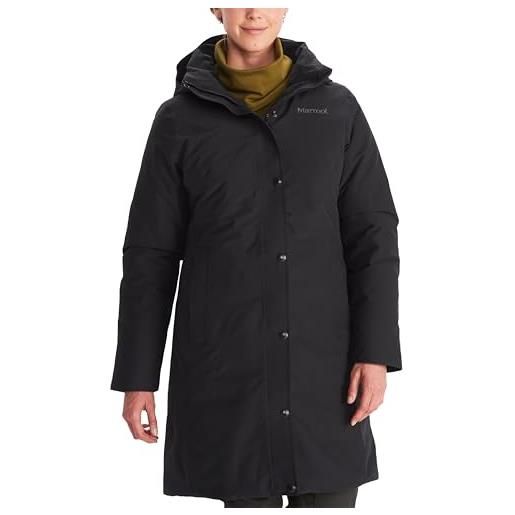 Marmot donna wm's chelsea coat, piumino leggero, parka impermeabile in piuma, caldo cappotto invernale, giacca invernale antipioggia, giacca outdoor con cappuccio, nori, s