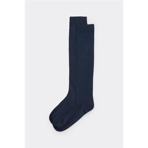 Calzedonia calze lunghe in caldo cotone blu