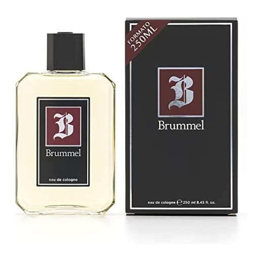 Brummel - perfume hombre 250 ml, colonia Brummel, perfumada y sin pulverizador, eau de toilette masculina, elegante, fresca y sofisticada, colonia amaderada y de larga duración