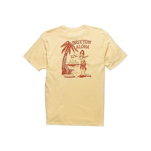 BRIXTON t-shirt maglietta unisex gialla stampa vintage good time tee
