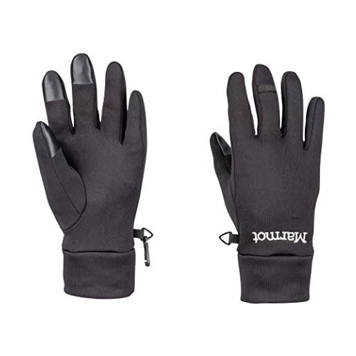 Marmot wm's power stretch connect glove warm and water repellent touchscreen gloves donna, negro, l