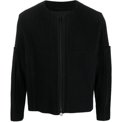 Homme Plissé Issey Miyake giacca unfold con zip - nero