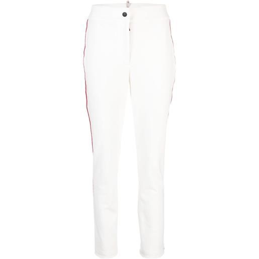 Moncler Grenoble pantaloni slim con righe laterali - bianco