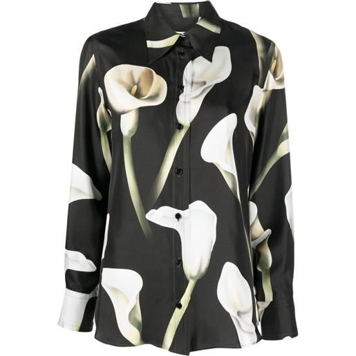 Lanvin camicia calla lily con stampa - verde