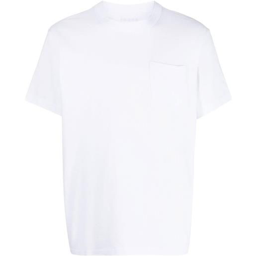 sacai t-shirt con zip laterale - bianco