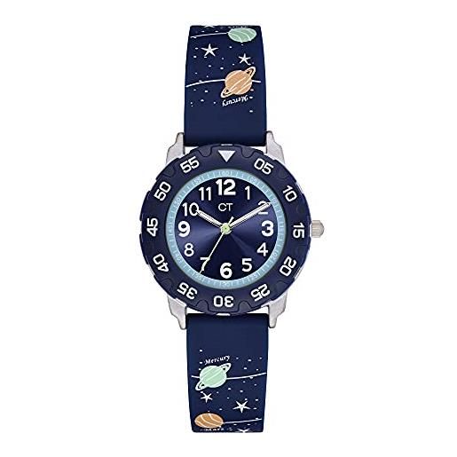 Cool Time orologio analogico al quarzo unisex bambini con cinturino in silicone ct-0022-pq