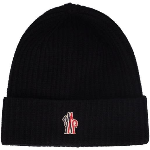 MONCLER GRENOBLE cappello beanie in lana tricot