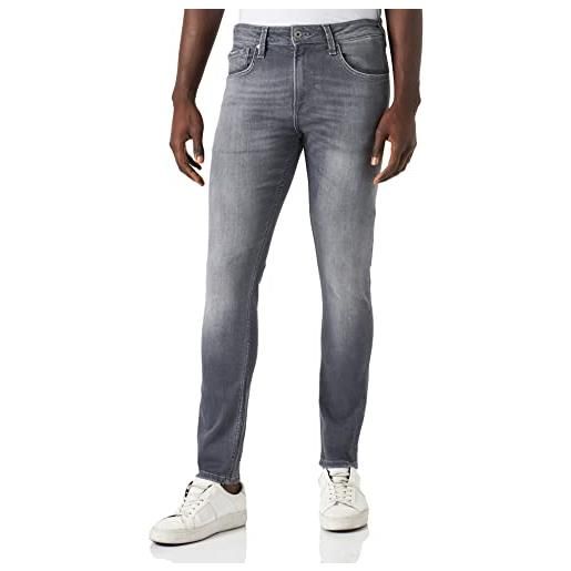 Pepe Jeans finsbury, jeans uomo, grigio (denim-ug4), 32w / 32l