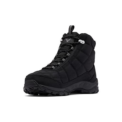 Columbia firecamp boot stivali da neve impermeabili uomo, nero (black x city grey), 42.5 eu