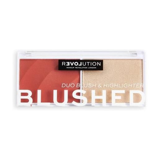 Revolution Relove colour play blushed duo blush & highlighter pelette con illuminante e blush 5.8 g tonalità daydream