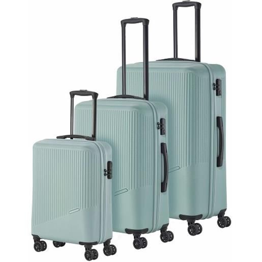 Travelite bali 4 ruote set di valigie 3 pezzi turchesa