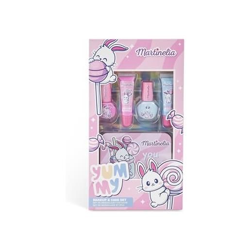 Martinelia aquarius martinelia yummy - set di cosmetici per bambini con smalto e lucidalabbra, ideale come set regalo per ragazze