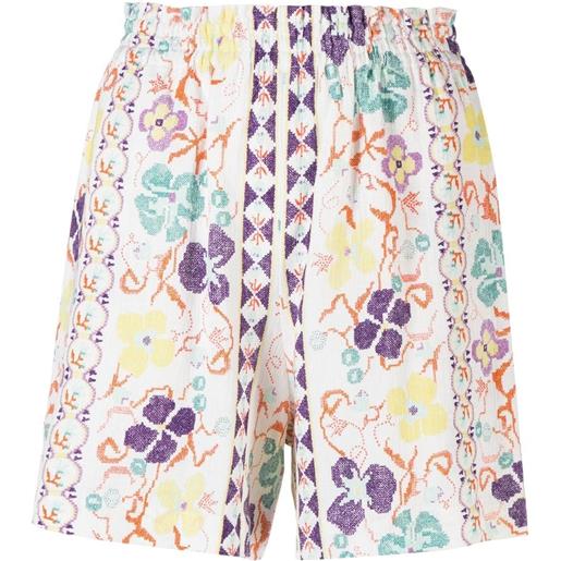 See by Chloé shorts a fiori - bianco
