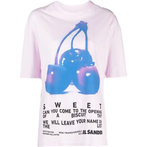 Jil Sander t-shirt con stampa grafica - rosa