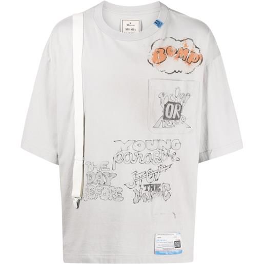 Maison Mihara Yasuhiro t-shirt con stampa grafica - grigio