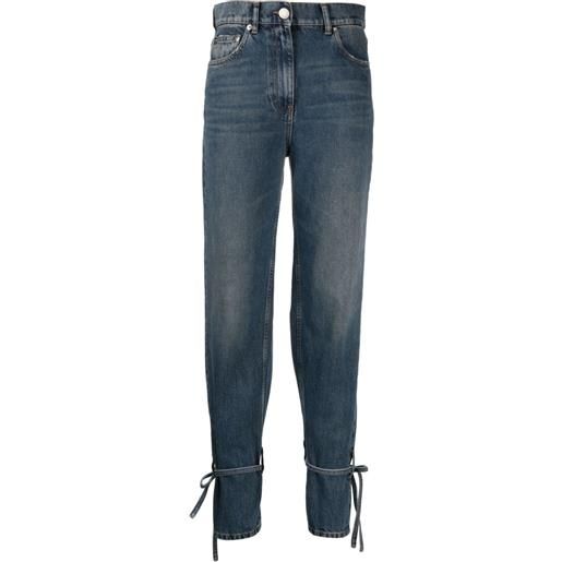 IRO tie-fastening straight-leg jeans - blu