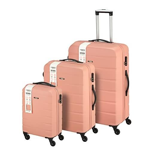 Princess Traveller grenada - set di valigie - rosa sporco - sml, rosa sporco, sml, trolley rigido con ruote orientabili
