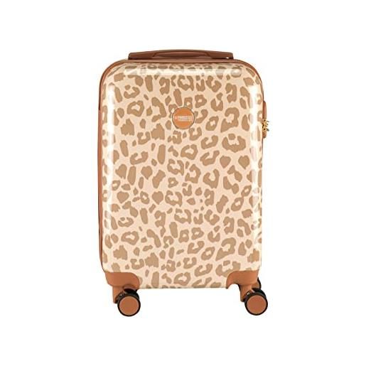 Princess Traveller animal print - leopardo, crema, handgepäck, trolley rigido con ruote orientabili