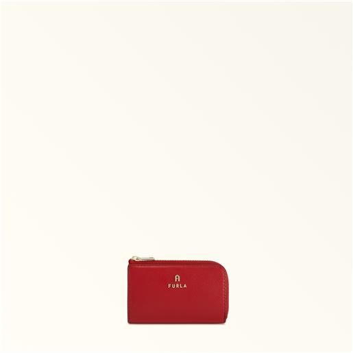 Furla camelia astuccio portachiavi rosso veneziano rosso pelle stampata donna