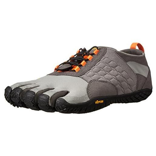 Vibram five fingers trek ascent, scarpe sportive outdoor uomo, multicolore (grey/black/orange), 45 eu