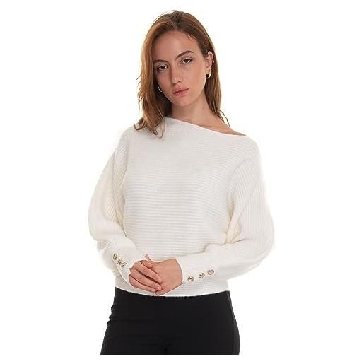 Maglione Con Spalle Scoperte Marrone Donna