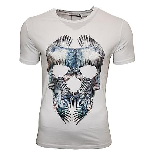 Religion clothing wings skull - maglietta da uomo, bianco, xl
