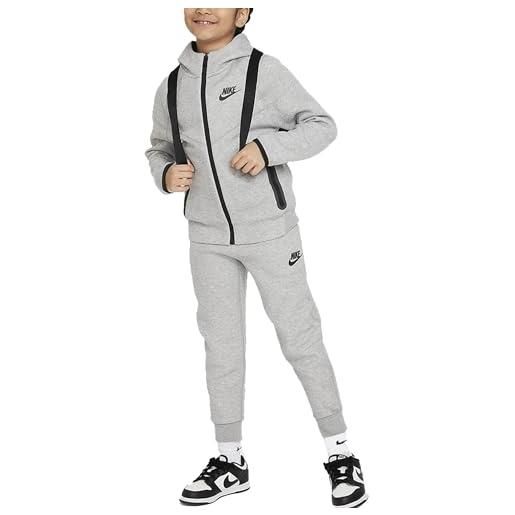 Nike tuta da bambino sportswear tech fleece full-zip set, grigio (6-7 anni (116-122))