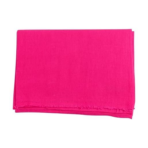 yanopurna sciarpa in cashmere realizzata in 100% lana cashmere, 68x190 cm, sciarpa in cashmere tessuta a mano dal nepal, unisex, lavaggio a mano, rosa