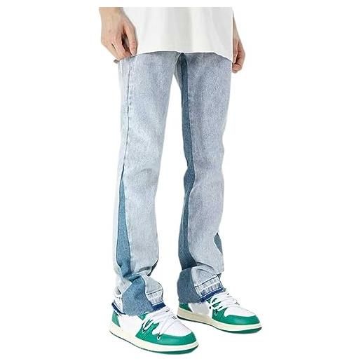 Kobilee y2k pants uomo leggeri elasticizzati jeans baggy skinny neri jeans y2k hip hop regular pantaloni jeans strappati larghi y2k pants slim fit offerta