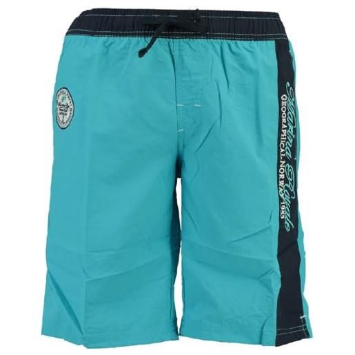 Geographical Norway costume quannee mare boxer pantaloncino (l, azzurro)
