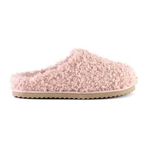 Colors of California furry slipper closed toe color light pink, taglia 39 eu
