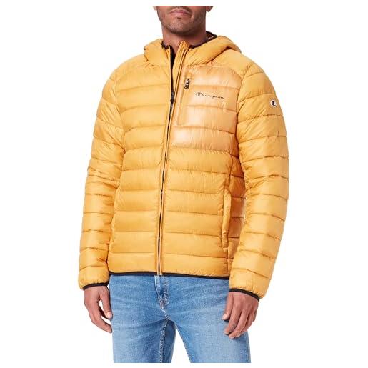 Champion legacy outdoor - hooded jacket giacca, giallo sabbia/nero, xl uomo fw23