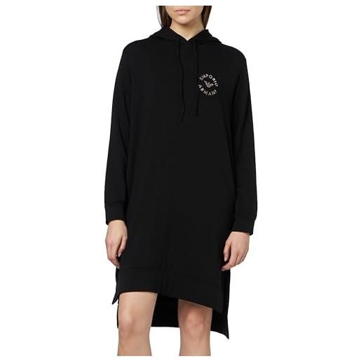 Emporio Armani donna home dress viscosa fleece maglia di tuta, nero