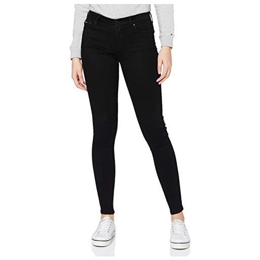 Tommy Hilfiger tommy jeans jeans donna nora mr skny elasticizzati, nero (staten black stretch), 29w / 32l