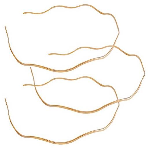 Minkissy cerchietti per capelli ondulati con fasce per capelli ondulati da 6 pezzi in metallo dorato cerchietto per capelli unisex per donna uomo