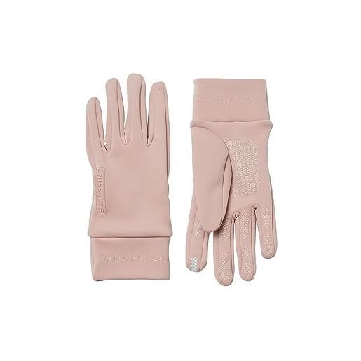 SEALSKINZ acle, guanti da donna in nano-pile idrorepellente per il freddo invernale, rosa, l