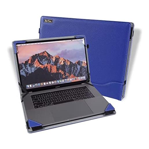 Berfea custodia compatibile con asus vivobook go 15 e510, l510, l510ma-as02 15,6 laptop notebook custodia protettiva in pelle pu