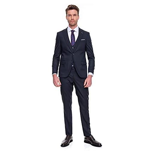 Bonamaison trmrvn100286 business suit pants set, blu navy, 44 men's