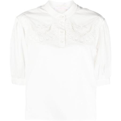 See by Chloé camicia con maniche a palloncino - bianco