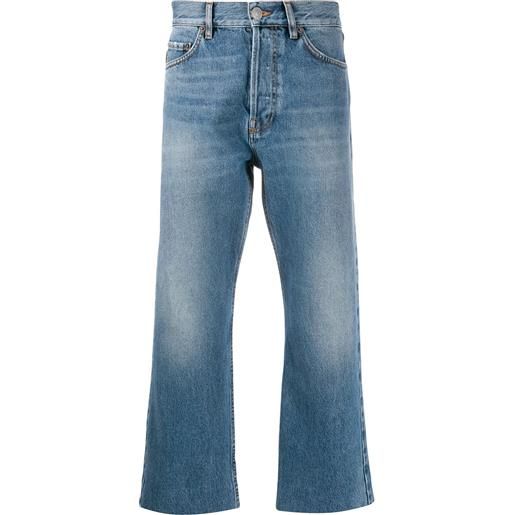 Balenciaga jeans taglio straight crop - blu