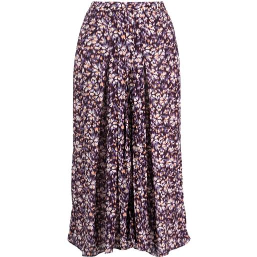 MARANT ÉTOILE eolia floral-print skirt - viola